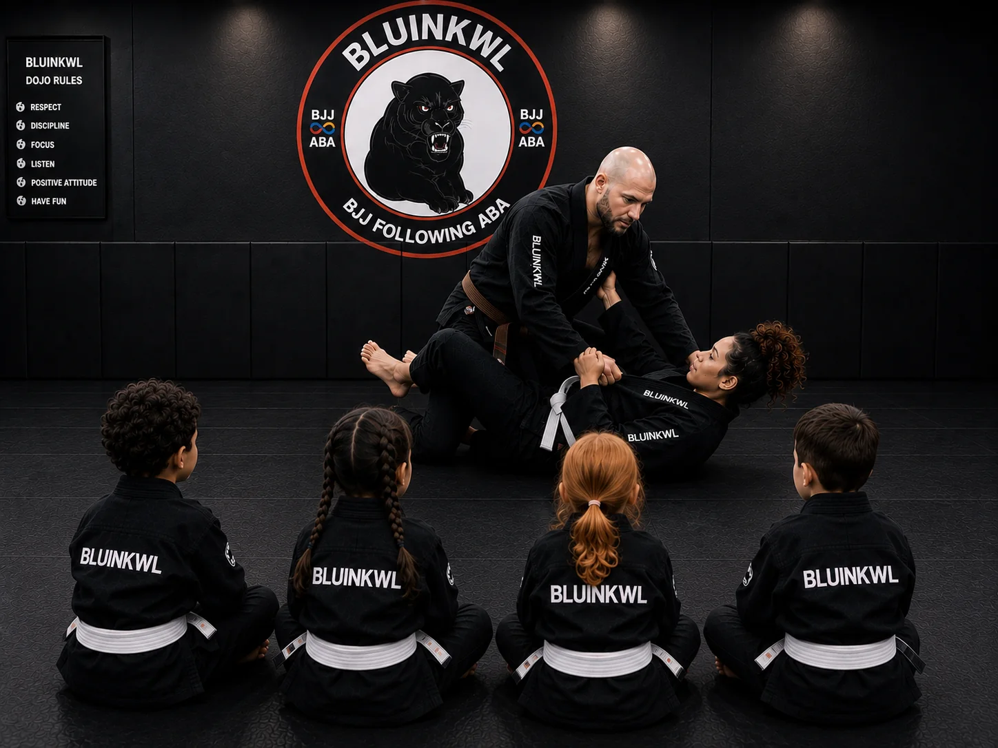 Individual Brazilian Jiu-Jitsu instruction in the BLUINKWL dojo